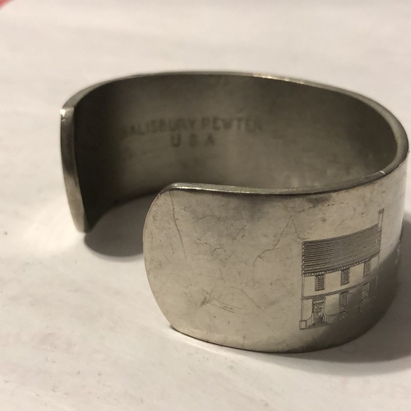 Salisbury Pewter USA 2011 Cuff Bracelet Bicentennial Revolutionary Landmarks - Picture 6 of 11